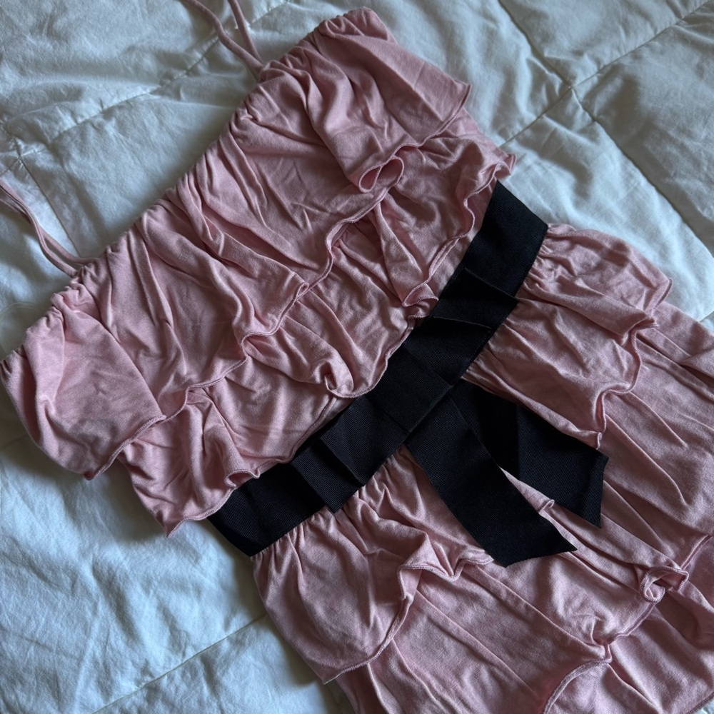 Lipstick Brand Tiered Ruffle Cami